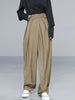 Hook-and-Loop Fastener Wide Leg Velcro Pants